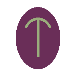 Logotipo de Queen Feminized Seeds: la cáscara de una semilla de cannabis dividida por un cotiledón